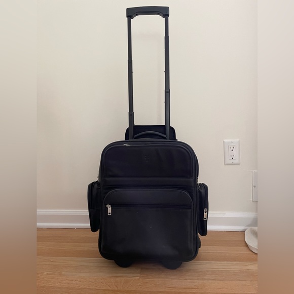 Frye Bags Frye Black Leather Rolling Backpack Carry On Poshmark